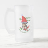 Yorkshire Terrier-kerstcadeaus Matglas Bierpul (Links)