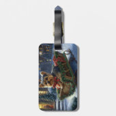 Yorkshire Terrier Kerstfeest Seizoen Bagagelabel (Achterkant verticaal)