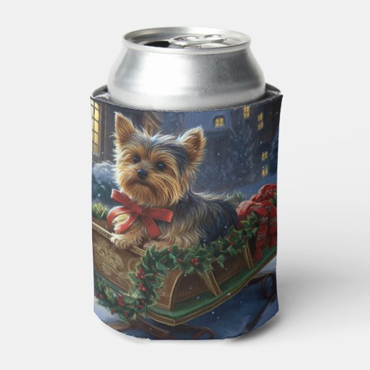 Yorkshire Terrier Kerstfeest Seizoen Blikjeskoeler (Blikje Voorkant)