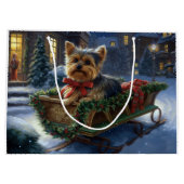 Yorkshire Terrier Kerstfeest Seizoen Groot Cadeauzakje (Achterkant)