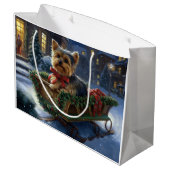 Yorkshire Terrier Kerstfeest Seizoen Groot Cadeauzakje (Achterkant Gekanteld)