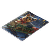 Yorkshire Terrier Kerstfeest Seizoen Notitieboek (Linkerzijde)