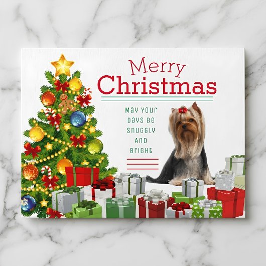 Yorkshire Terrier Kerstkaart Feestdagenkaart