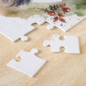 Yorkshire Terrier Kerstkrans feestelijke pup Legpuzzel (Zijkant)