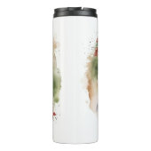 Yorkshire Terrier Kerstkrans feestelijke pup Thermosbeker (Achterkant)