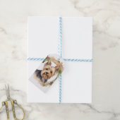 Yorkshire Terrier Kerstkrans Festieve Pup Cadeaulabel (Met Touw)