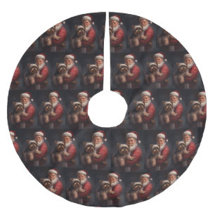 Yorkshire Terrier Kerstman Festive Kerstmis Kerstboom Rok