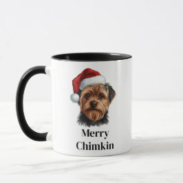 Yorkshire Terrier Kerstman Hoed Kersthond Mok