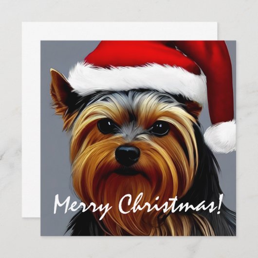 Yorkshire Terrier Kerstmis (Voorkant / Achterkant)