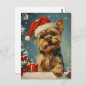 Yorkshire Terrier Kerstmis Briefkaart (Voorkant / Achterkant)