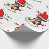 Yorkshire Terrier Kerstmis Cadeaupapier (Hoek)