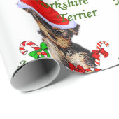 Yorkshire Terrier Kerstmis Cadeaupapier (Rol Hoek)