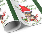 Yorkshire Terrier Kerstmis Cadeaupapier (Rol Hoek)