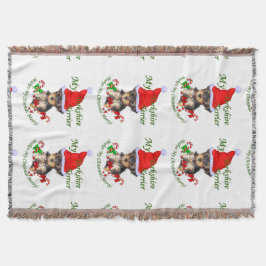 Yorkshire Terrier Kerstmis Deken