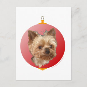 Yorkshire Terrier Kerstmis Feestdagenkaart