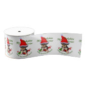 Yorkshire Terrier Kerstmis Grosgrain Lint (Spoel)