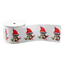 Yorkshire Terrier Kerstmis Grosgrain Lint
