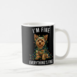 Yorkshire Terrier Kerstmis Het Gaat Goed met Mij A Koffiemok