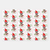 Yorkshire Terrier Kerstmis Inpakpapier Vel (Voorkant 2)