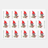 Yorkshire Terrier Kerstmis Inpakpapier Vel (Voorkant)