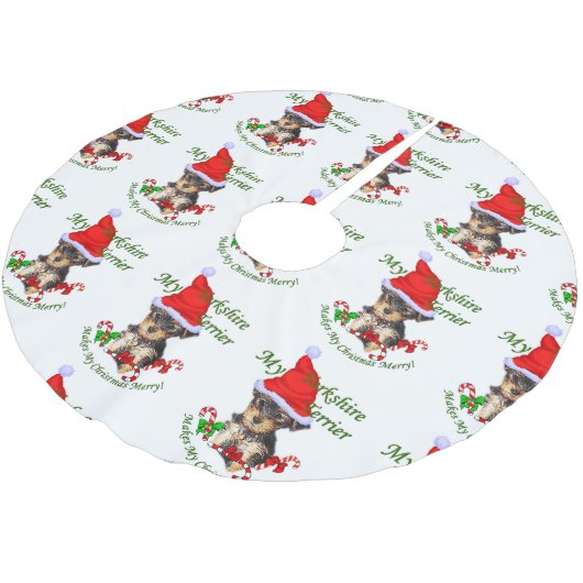 Yorkshire Terrier Kerstmis Kerstboom Rok (Gekanteld)
