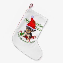 Yorkshire Terrier Kerstmis Kleine Kerstsok