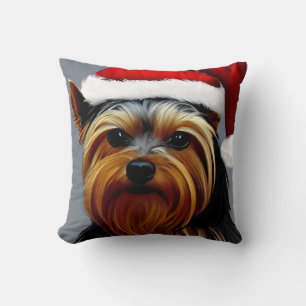 Yorkshire Terrier Kerstmis Kussen
