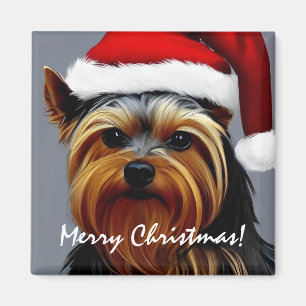 Yorkshire Terrier Kerstmis Magneet