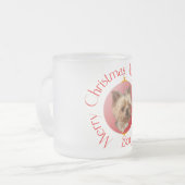 Yorkshire Terrier Kerstmis Matglas Koffiemok (Voorkant links)