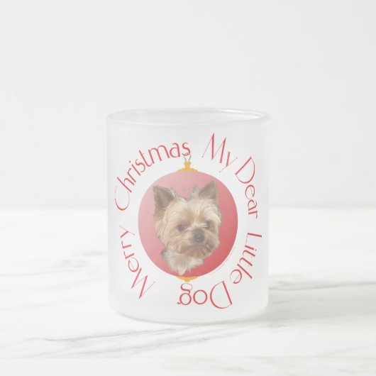 Yorkshire Terrier Kerstmis Matglas Koffiemok (Center)