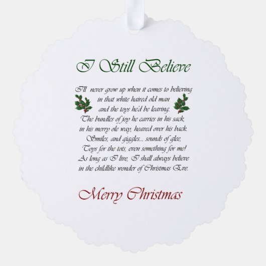 Yorkshire Terrier Kerstmis Ornament Kaart (Achterkant)