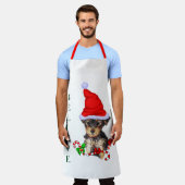 Yorkshire Terrier Kerstmis Schort (Gedragen)