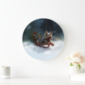 Yorkshire Terrier Kerstmis sneeuw winter Grote Klok (Huis)