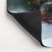 Yorkshire Terrier Kerstmis sneeuw winter Muismat (Hoek)