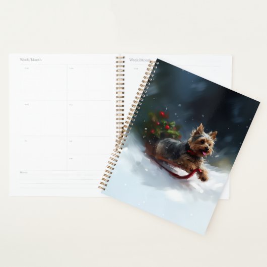 Yorkshire Terrier Kerstmis sneeuw winter Planner (Display)