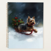 Yorkshire Terrier Kerstmis sneeuw winter Planner (Voorkant)