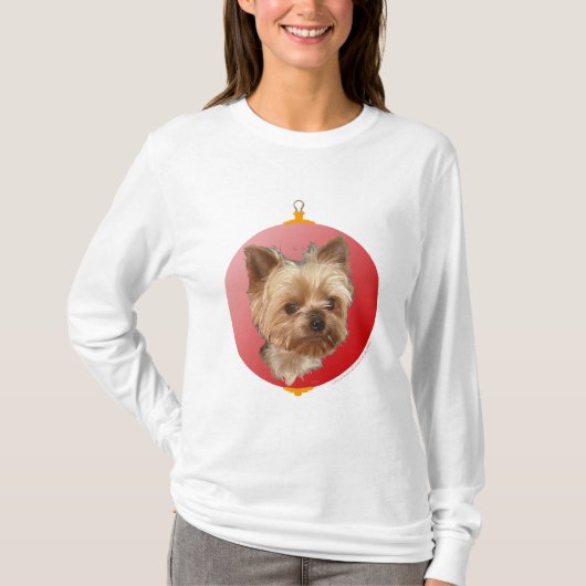 Yorkshire Terrier Kerstmis T-shirt (Voorkant)