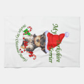Yorkshire Terrier Kerstmis Theedoek (Horizontaal)