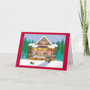 Yorkshire Terrier Kerstmis Treat Shop Holiday Feestdagen Kaart