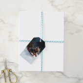 Yorkshire Terrier Kerstsneeuw winter Cadeaulabel (Met Touw)
