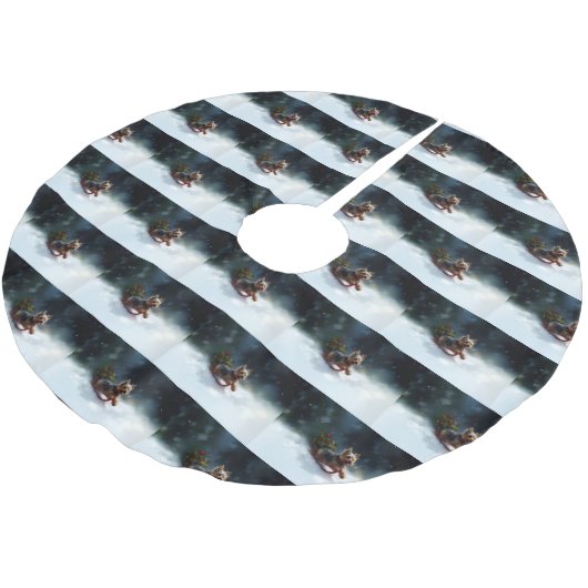 Yorkshire Terrier Kerstsneeuw winter Kerstboom Rok (Gekanteld)