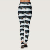 Yorkshire Terrier Kerstsneeuw winter Leggings (Achterkant)
