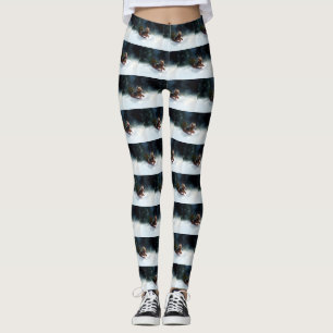 Yorkshire Terrier Kerstsneeuw winter Leggings