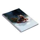 Yorkshire Terrier Kerstsneeuw winter Notitieboek (Rechterzijde)