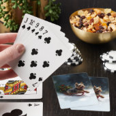 Yorkshire Terrier Kerstsneeuw winter Pokerkaarten (Insitu)