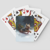Yorkshire Terrier Kerstsneeuw winter Pokerkaarten (Achterkant)