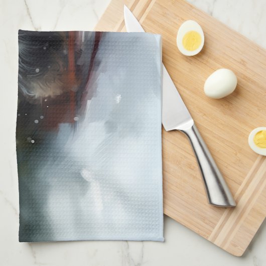 Yorkshire Terrier Kerstsneeuw winter Theedoek (Quarter Fold)