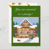 Yorkshire Terrier kerstTreat Shop Invites Kaart (Voorkant / Achterkant)