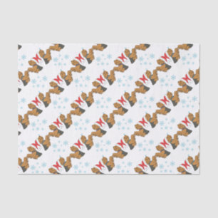 Yorkshire Terrier kerstwrapping Tissuepapier