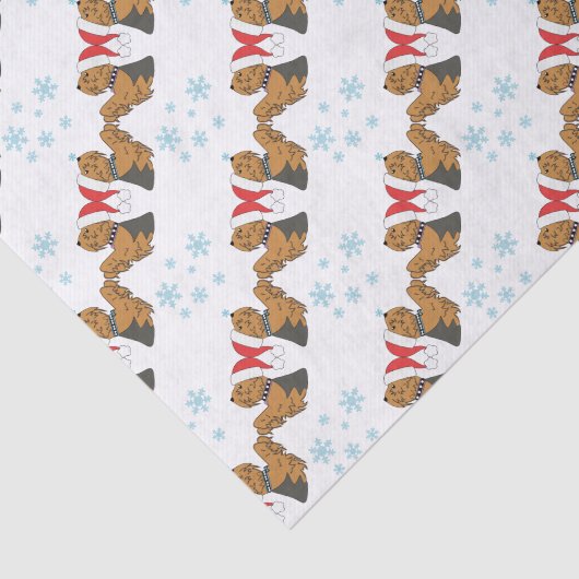 Yorkshire Terrier kerstwrapping Tissuepapier (Detail)